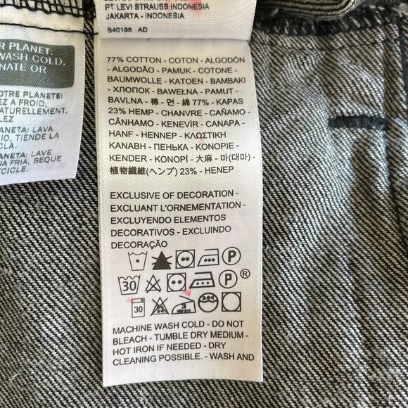 Levi's Black Denim Button Down Jacket Sz Medium NWT - Picture 5 of 6